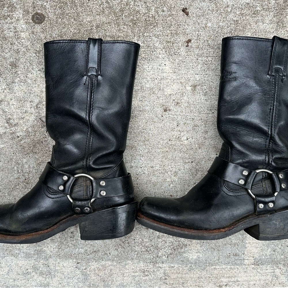 Harley Davidson Black Leather Boots